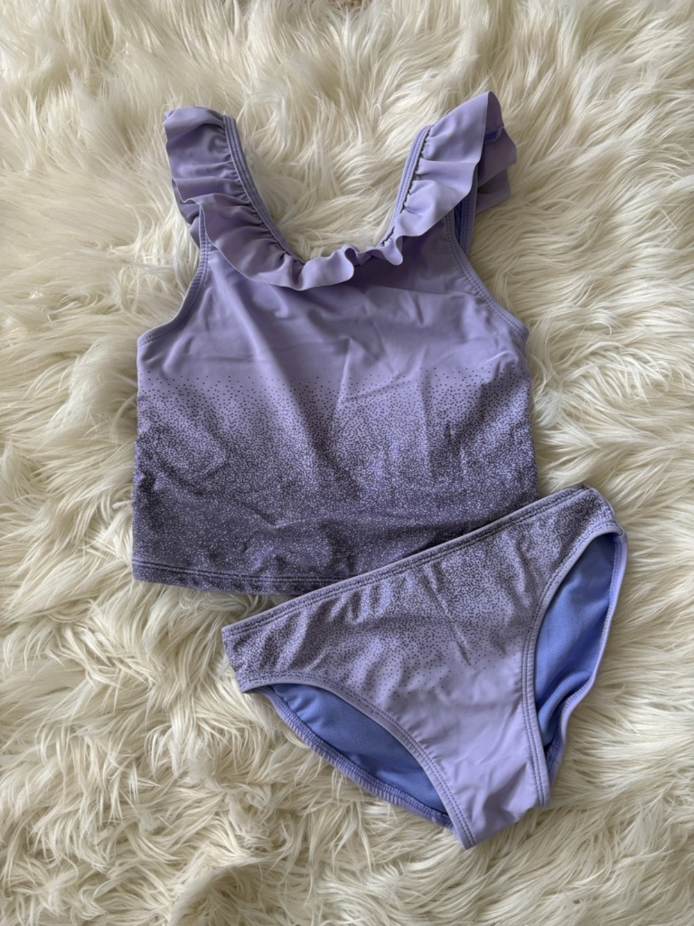George Lavender Ruffle Tankini Set